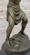 Greek Titan Atlas Holding World Globe Bronze 14" x 6"