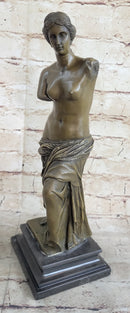 Venus de Milo Bronze Statue Sculpture Replica Louvre Classical Nude Figure 12" x 5"