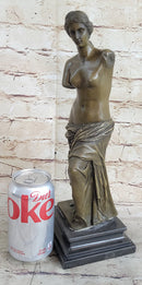 Venus de Milo Bronze Statue Sculpture Replica Louvre Classical Nude Figure 12" x 5"