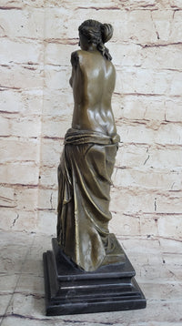 Venus de Milo Bronze Statue Sculpture Replica Louvre Classical Nude Figure 12" x 5"