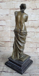 Venus de Milo Bronze Statue Sculpture Replica Louvre Classical Nude Figure 12" x 5"