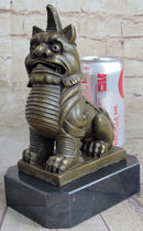 Vintage Fengshui Bronze Guardian Fu Foo Dogs Lion Erte