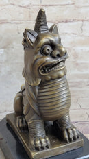 Vintage Fengshui Bronze Guardian Fu Foo Dogs Lion Erte