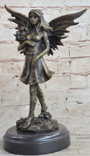 Art Deco Fantasy Butterfly Fairy Angel Bronze Artwork