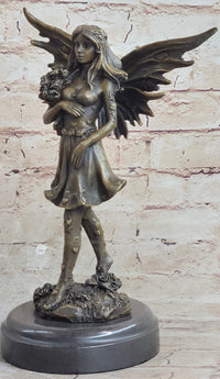 Art Deco Fantasy Butterfly Fairy Angel Bronze Artwork