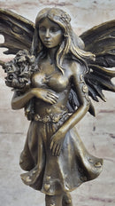 Art Deco Fantasy Butterfly Fairy Angel Bronze Artwork