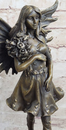 Art Deco Fantasy Butterfly Fairy Angel Bronze Artwork