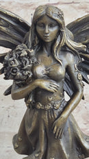 Art Deco Fantasy Butterfly Fairy Angel Bronze Artwork