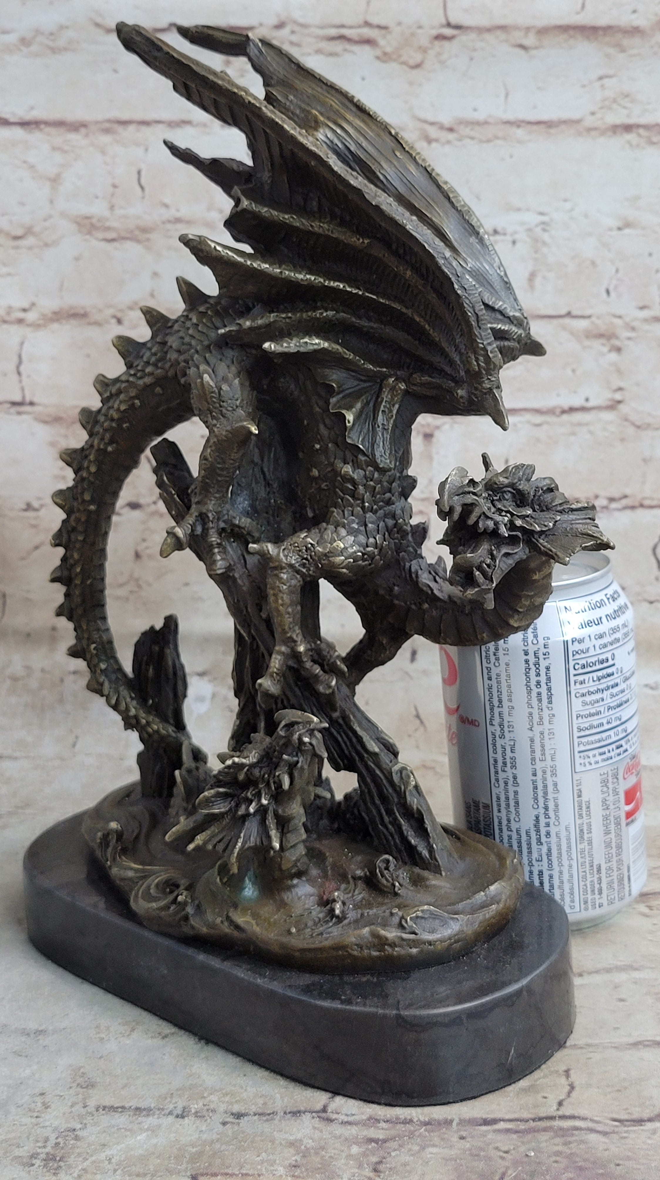 Bronze Dragon Chinese Asian Art Sculpture Lost Wax