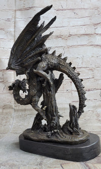 Bronze Dragon Chinese Asian Art Sculpture Lost Wax