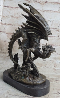 Bronze Dragon Chinese Asian Art Sculpture Lost Wax