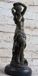 Nude Classical Female Beautiful Girl Bronze Statue Original Sculpture Figure 12" x 4.5"