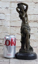 Nude Classical Female Beautiful Girl Bronze Statue Original Sculpture Figure 12" x 4.5"
