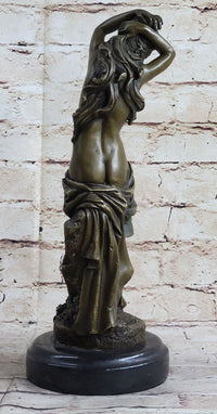 Nude Classical Female Beautiful Girl Bronze Statue Original Sculpture Figure 12" x 4.5"