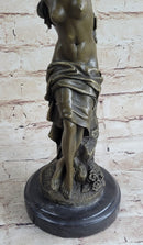 Nude Classical Female Beautiful Girl Bronze Statue Original Sculpture Figure 12" x 4.5"