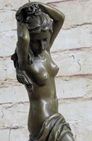 Nude Classical Female Beautiful Girl Bronze Statue Original Sculpture Figure 12" x 4.5"