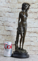 Nude Female Figure Sexy Erotic Bronze Sculpture Signed 18" x 6"