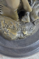 Nude Female Figure Sexy Erotic Bronze Sculpture Signed 18" x 6"