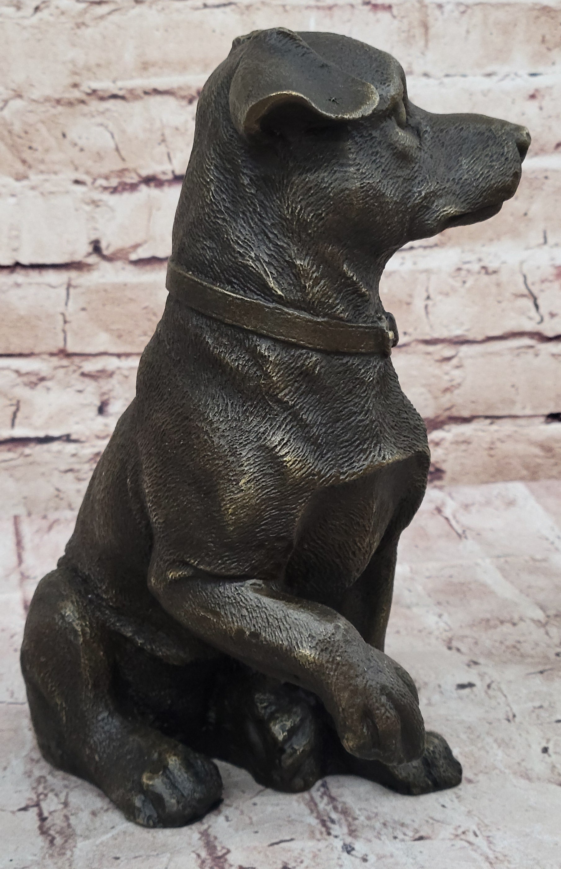 Bronze Jack Russell Terrier Puppy Dog Sculpture Signed