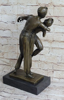 Signed Persian Dancers Bronze Sculpture Hot Cast Art Deco