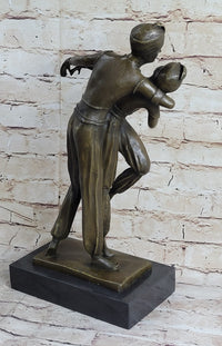 Signed Persian Dancers Bronze Sculpture Hot Cast Art Deco