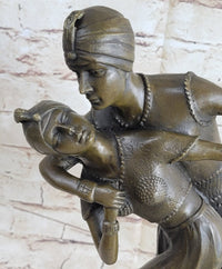 Signed Persian Dancers Bronze Sculpture Hot Cast Art Deco