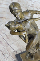 Signed Persian Dancers Bronze Sculpture Hot Cast Art Deco