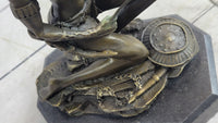 Xena Warrior Amazon Fantasy Girl Bronze Sculpture on Marble Base