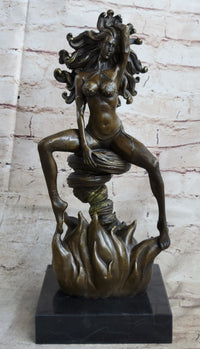 Sexy Medusa Bronze Sculpture Marble By Aldo Vitaleh Figure