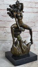 Sexy Medusa Bronze Sculpture Marble By Aldo Vitaleh Figure