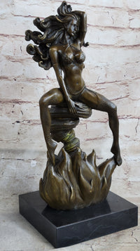 Sexy Medusa Bronze Sculpture Marble By Aldo Vitaleh Figure
