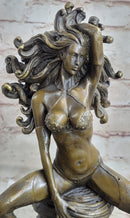 Sexy Medusa Bronze Sculpture Marble By Aldo Vitaleh Figure
