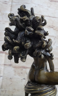 Sexy Medusa Bronze Sculpture Marble By Aldo Vitaleh Figure