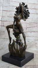 Sexy Medusa Bronze Sculpture Marble By Aldo Vitaleh Figure
