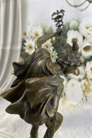Flying Mercury Hermes w/ Caduceus Bronze Statue Sculpture Giambologna 20" x 11"