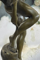 Flying Mercury Hermes w/ Caduceus Bronze Statue Sculpture Giambologna 20" x 11"