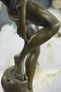 Flying Mercury Hermes w/ Caduceus Bronze Statue Sculpture Giambologna 20" x 11"