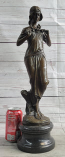 Jean Patoue Art Nouveau Female Personifying Spring Bronze Sculpture