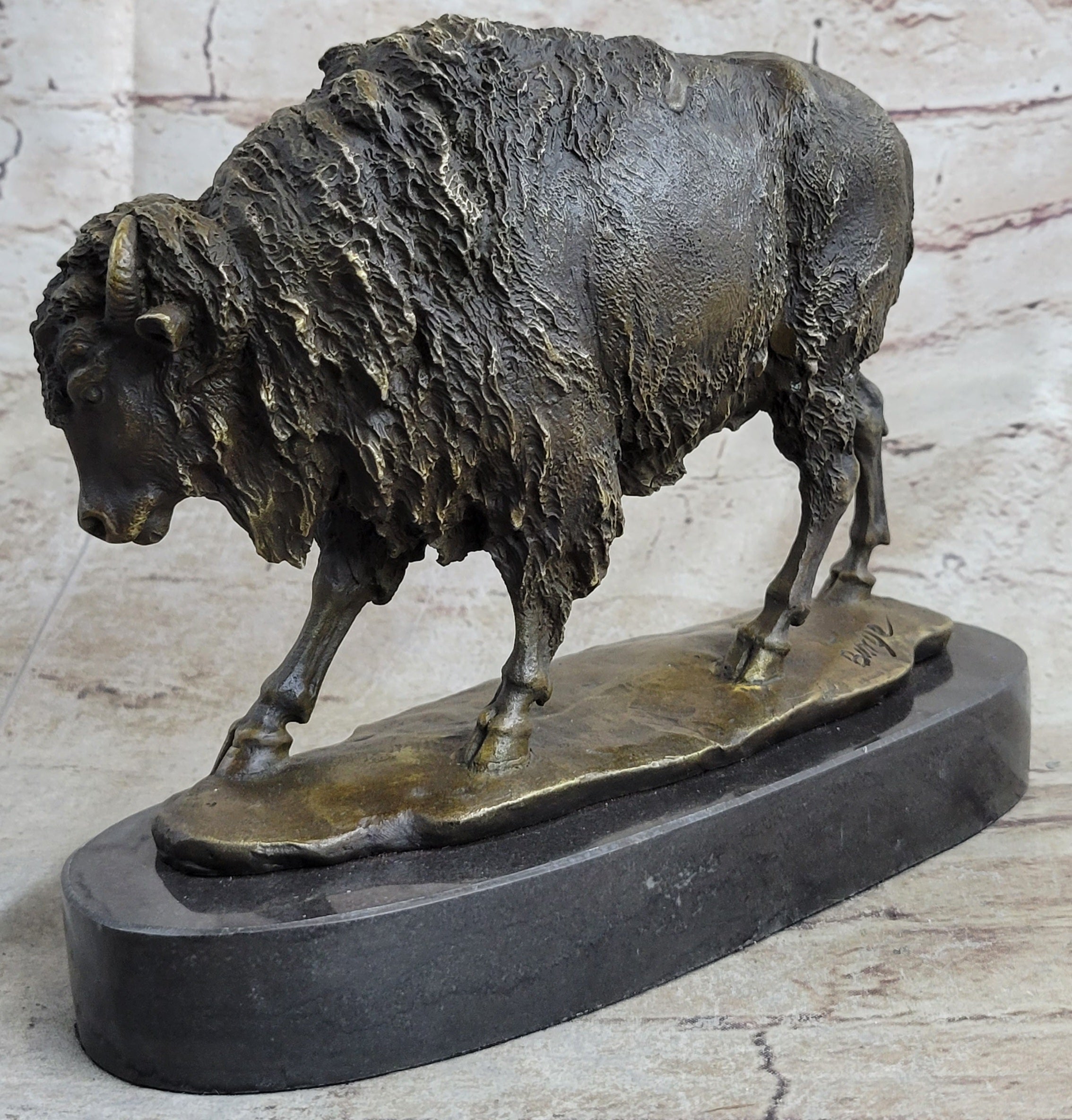 American Buffalo Bison Hot Cast Bronze after Antoine Barye