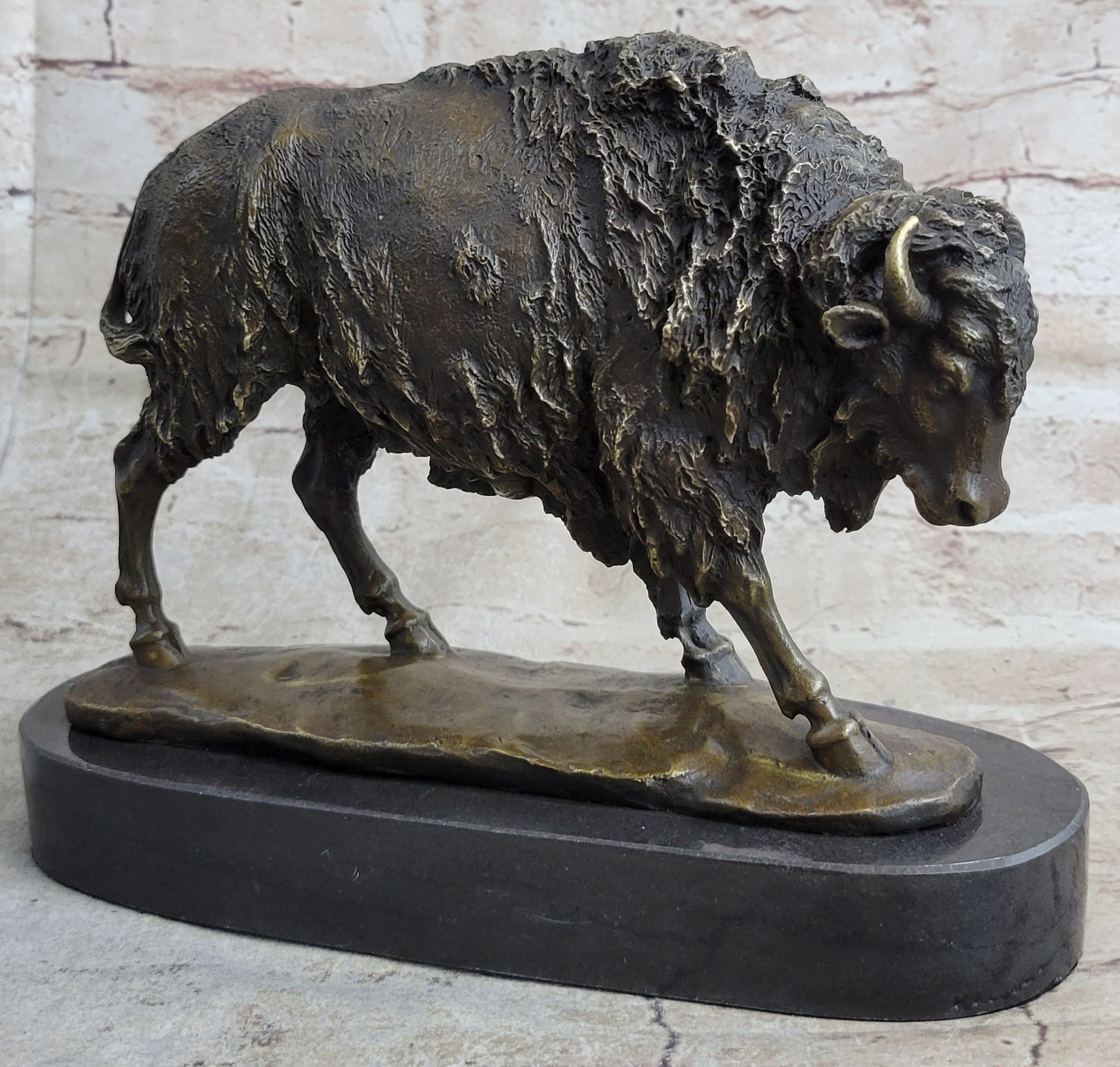 American Buffalo Bison Hot Cast Bronze after Antoine Barye