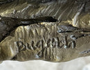 Tiger Bronze Sculpture on Marble Base Signed