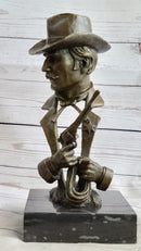 Wyatt Earp OK Corral Bronze Bust Sculpture Western Art