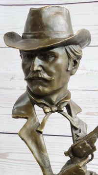 Wyatt Earp OK Corral Bronze Bust Sculpture Western Art