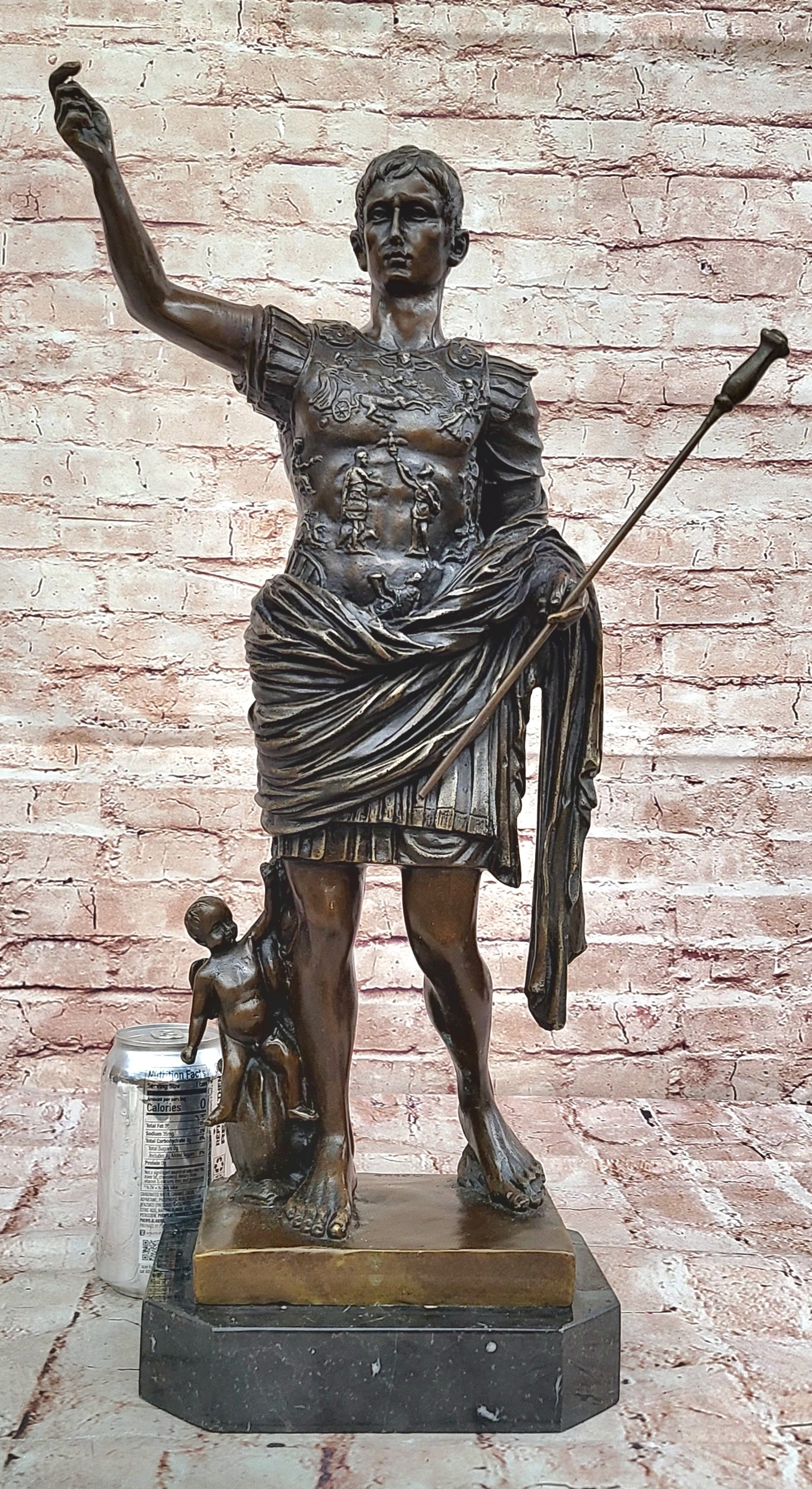 Augustus of Prima Porta Caesar Octavian Bronze Sculpture
