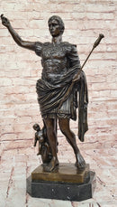 Augustus of Prima Porta Caesar Octavian Bronze Sculpture