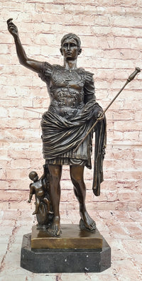 Augustus of Prima Porta Caesar Octavian Bronze Sculpture