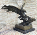 Extra Large American Eagle Scooping Fish Bronze by Milo
