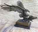 Extra Large American Eagle Scooping Fish Bronze by Milo