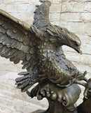 Extra Large American Eagle Scooping Fish Bronze by Milo