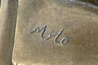 Extra Large American Eagle Scooping Fish Bronze by Milo
